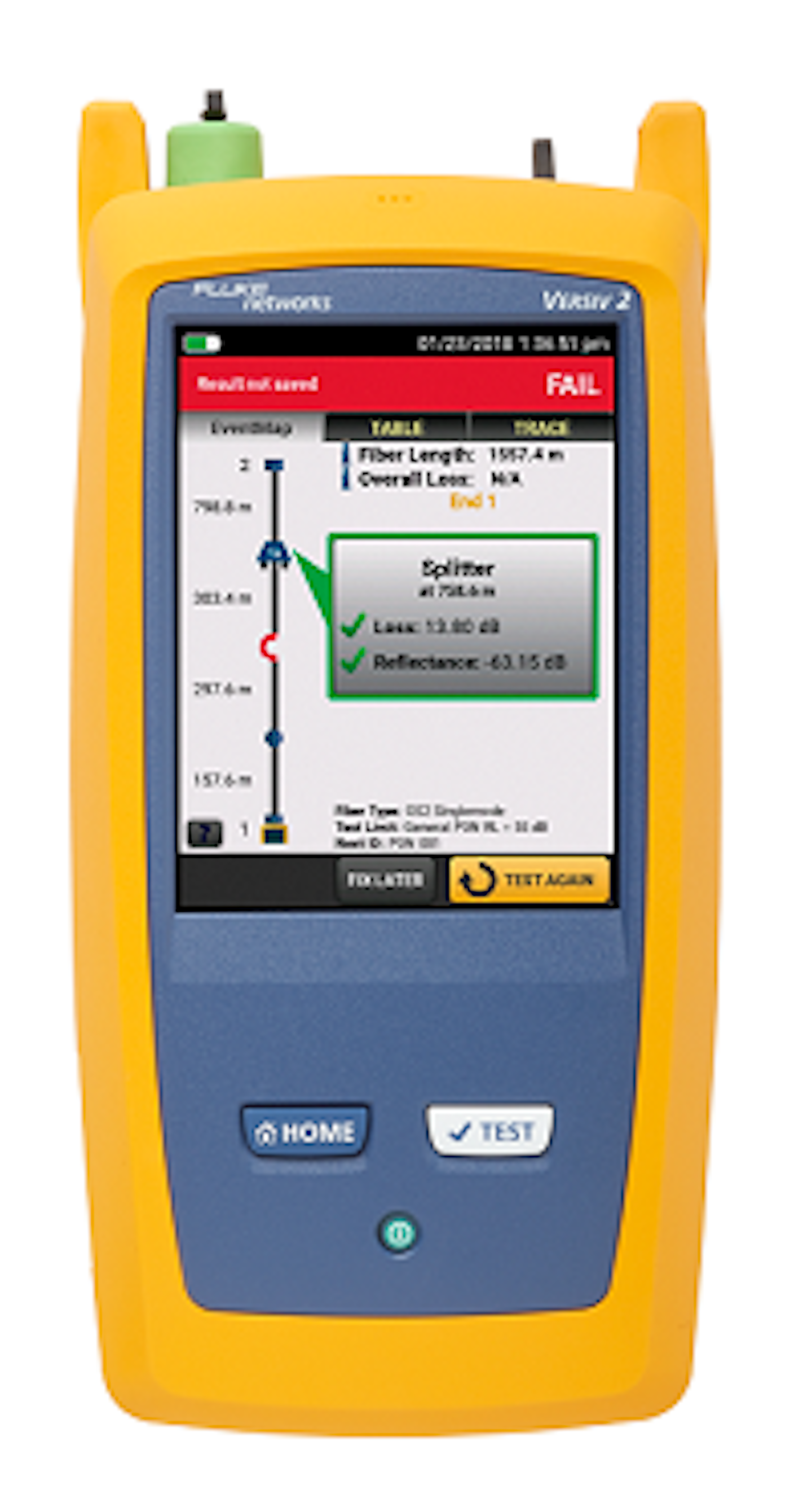 Fluke Networks OptiFiber® Pro High Dynamic Range OTDR Lightwave