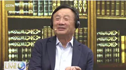 Ren Zhengfei, Huawei founder and CEO, answers a question about the effects on his company of the U.S. technology ban.