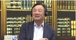 Ren Zhengfei, Huawei founder and CEO, answers a question about the effects on his company of the U.S. technology ban. Ren Zhengfei, Huawei founder and CEO, answers a question about the effects on his company of the U.S. technology ban.