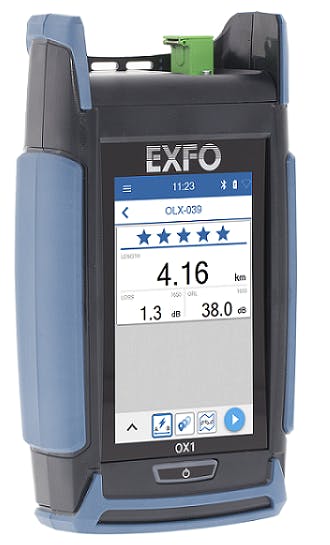The Optical Xplorer presents a 1 to 5 star rating of the connection in addition to basic parameters.