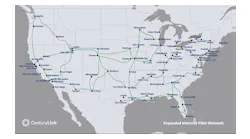 CenturyLink's expanded fiber network connects more than 50 locations in the U.S.