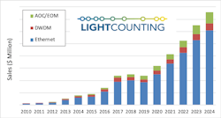 Sales of optics to the cloud megadatacenter operators. After a dip this year, growth should resume in 2020, LightCounting predicts.