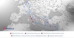 Nibble will connect a wide variety of sites across Europe, as well as connect with the upcoming BlueMed submarine cable. Nibble will connect a wide variety of sites across Europe, as well as connect with the upcoming BlueMed submarine cable.