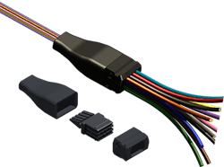 900 Micron MTP® Connector (top image), 900 Micron Transition Kit (bottom image) 900 Micron MTP® Connector (top image), 900 Micron Transition Kit (bottom image)