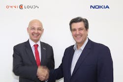 Amr A Eid, CEO and board member, OmniClouds (left); and Roque Lozano, vice president of IP & Optics for Middle East and Africa, Nokia (right). Amr A Eid, CEO and board member, OmniClouds (left); and Roque Lozano, vice president of IP & Optics for Middle East and Africa, Nokia (right).