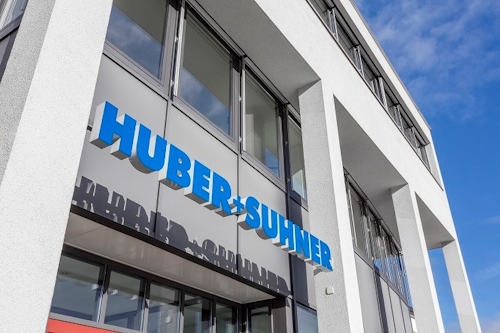 Huber+suhner Building Logo