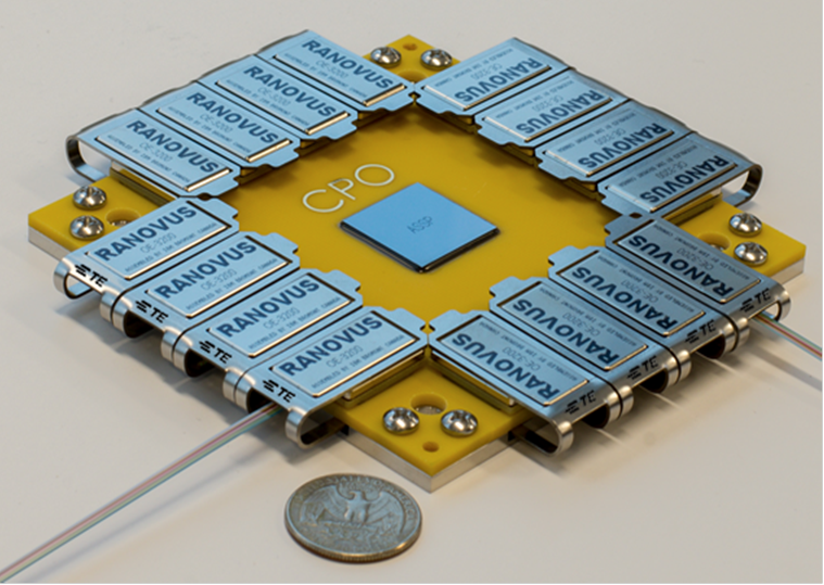 Ranovus has joined with IBM, TE Connectivity, and Senko Advanced Components to create a co-packaged optics ecosystem surrounding the company's Odin 32 silicon photonics engine.