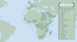 The 2Africa route map.