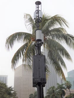 5G small cell site equipped with a secure, flexible, and scalable fiber management cassette solution for multiple radios. 5G small cell site equipped with a secure, flexible, and scalable fiber management cassette solution for multiple radios.