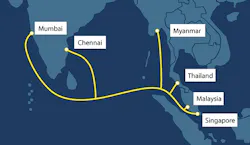 The MIST Cable System will run from India to Singapore.
