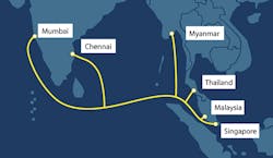 The MIST Cable System will run from India to Singapore.