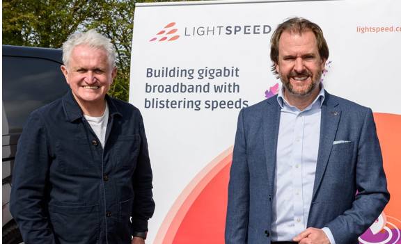 Steve Haines, CEO of Lightspeed Broadband (left) and CTO Jeremy Steventon-Barnes.