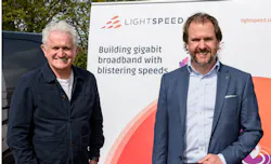 Steve Haines, CEO of Lightspeed Broadband (left) and CTO Jeremy Steventon-Barnes. Steve Haines, CEO of Lightspeed Broadband (left) and CTO Jeremy Steventon-Barnes.