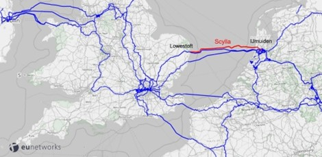 euNetworks' second Super Highway includes the Scylla submarine cable network
