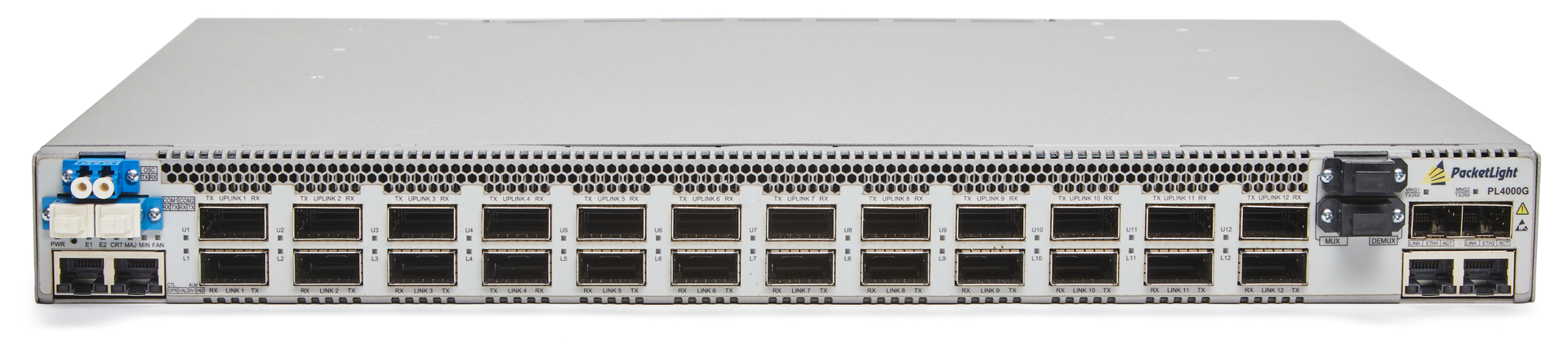 PacketLight Networks' PL-4000G transponder will accommodate a flexible mix of 400 Gigabit Ethernet (GbE) and 100GbE client traffic over 400-Gbps wavelengths via pluggable coherent modules.