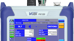 The VeEX FX120 XG(S)-PON analyzer assists in the installation, activation, and troubleshooting of 1-Gbps and 10-Gbps all-fiber and hybrid access networks.