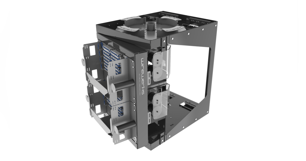 Wirewerks offers Wall-Mount 12RU Swing-Out Rack for floorspace savings ...