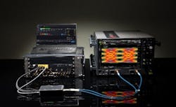 Pairing Keysight’s Infiniium 80-GHz UXR oscilloscope as an acquisition-based error-analyzer with the M8050A provides a comprehensive BERT capability up to 120 GBaud that supports NRZ, PAM4, and PAM6/8, Keysight asserts. Pairing Keysight’s Infiniium 80-GHz UXR oscilloscope as an acquisition-based error-analyzer with the M8050A provides a comprehensive BERT capability up to 120 GBaud that supports NRZ, PAM4, and PAM6/8, Keysight asserts.