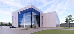 An artist's rendering of the new hyperscale data center on Aligned Data Center's Chicagoland campus. An artist's rendering of the new hyperscale data center on Aligned Data Center's Chicagoland campus.