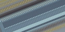 Figure 2. High-fill-factor MEMS mirror array chip for NxM WSS. Figure 2. High-fill-factor MEMS mirror array chip for NxM WSS.