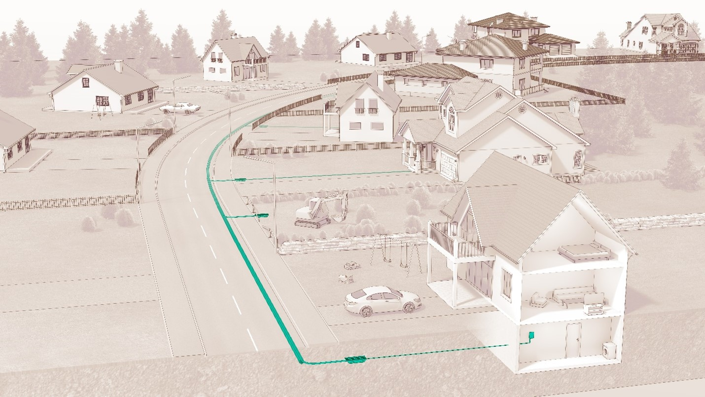 The HUBER+SUHNER RESA line is designed to combine pre-deployment of splice enclosures with customer-performed final connections within the premises.