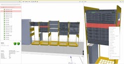 Figure 2. The 3D visualization of the racks in the digital twin is the starting point for mapping the physical and allocated logical and virtual resources of a data center. Figure 2. The 3D visualization of the racks in the digital twin is the starting point for mapping the physical and allocated logical and virtual resources of a data center.
