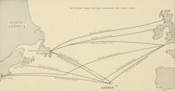 Figure 1. TAT-1 route study, 1956. Figure 1. TAT-1 route study, 1956.
