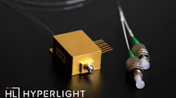 HyperLight's 110 GHz modulator: (>125 GHz usable bandwidth), record low half-wave voltage, compact footprint, high extinction ratio, stable DC biasing, high optical and RF power handling, standard W (1.0 mm) RF connector, and PM fibers with FC/APC connectors.