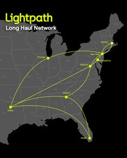 Lightpath is now offering services up to 100 Gbps over its enhanced long-haul network. Lightpath is now offering services up to 100 Gbps over its enhanced long-haul network.