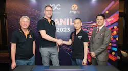 From Left to Right: Onno Bos, international partnership director of AMS-IX; Ruben van den Brink, CTO of AMS-IX; Cliff Tam, senior vice president, global data strategy and operations, international business of HGC; Michael De Castro, president of HGC Philippines.