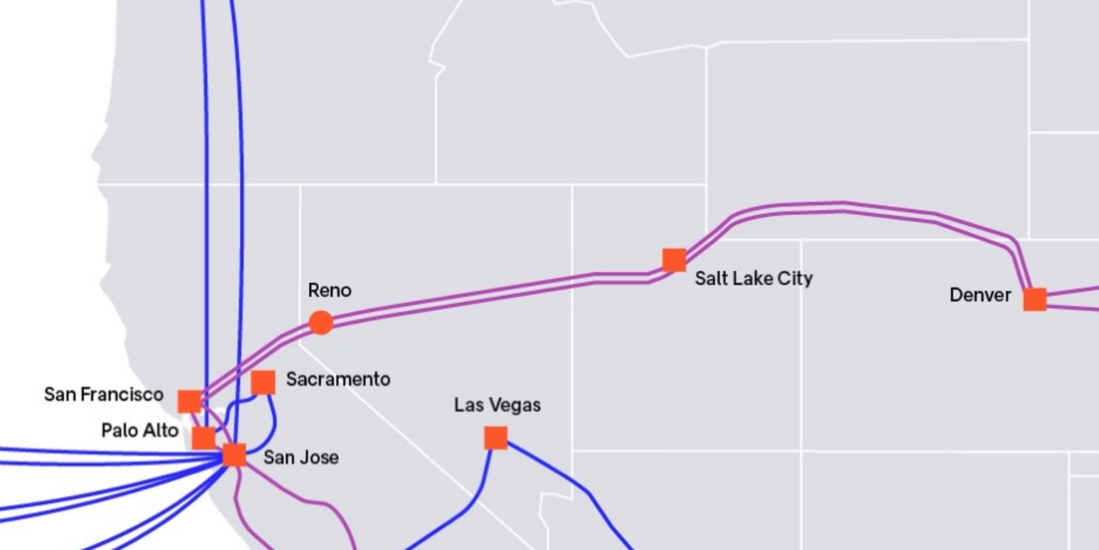 Arelion will soon open a new fiber route from Denver to the San Francisco Bay Area.