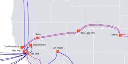 Arelion will soon open a new fiber route from Denver to the San Francisco Bay Area. Arelion will soon open a new fiber route from Denver to the San Francisco Bay Area.