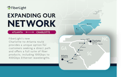 FiberLight has opened what it touts as a more direct route between Charlotte and Atlanta than existing alternatives. FiberLight has opened what it touts as a more direct route between Charlotte and Atlanta than existing alternatives.