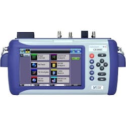 VeEX's CX380C field test meter. VeEX's CX380C field test meter.