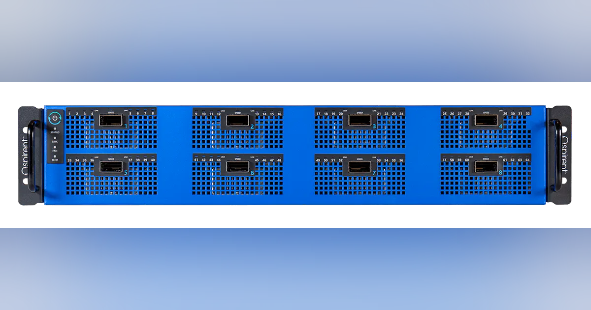 Spirent Rack Spirent Communications: Spirent B2 800G 8-Port Appliances | Lightwave ...