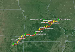 Bluebird Network's 500 mile fiber build will connect major metros from St. Louis to Tulsa and deliver connectivity to underserved communities across Missouri and Oklahoma. Bluebird Network's 500 mile fiber build will connect major metros from St. Louis to Tulsa and deliver connectivity to underserved communities across Missouri and Oklahoma.