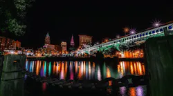 Cleveland, Ohio - Cityscape, Night