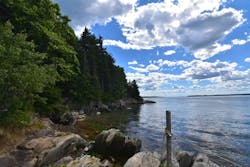 Maine island coast