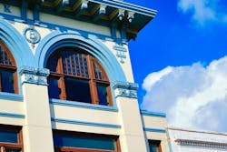 A building in downtown Brownsville, Texas on the Mexican border. A building in downtown Brownsville, Texas on the Mexican border.
