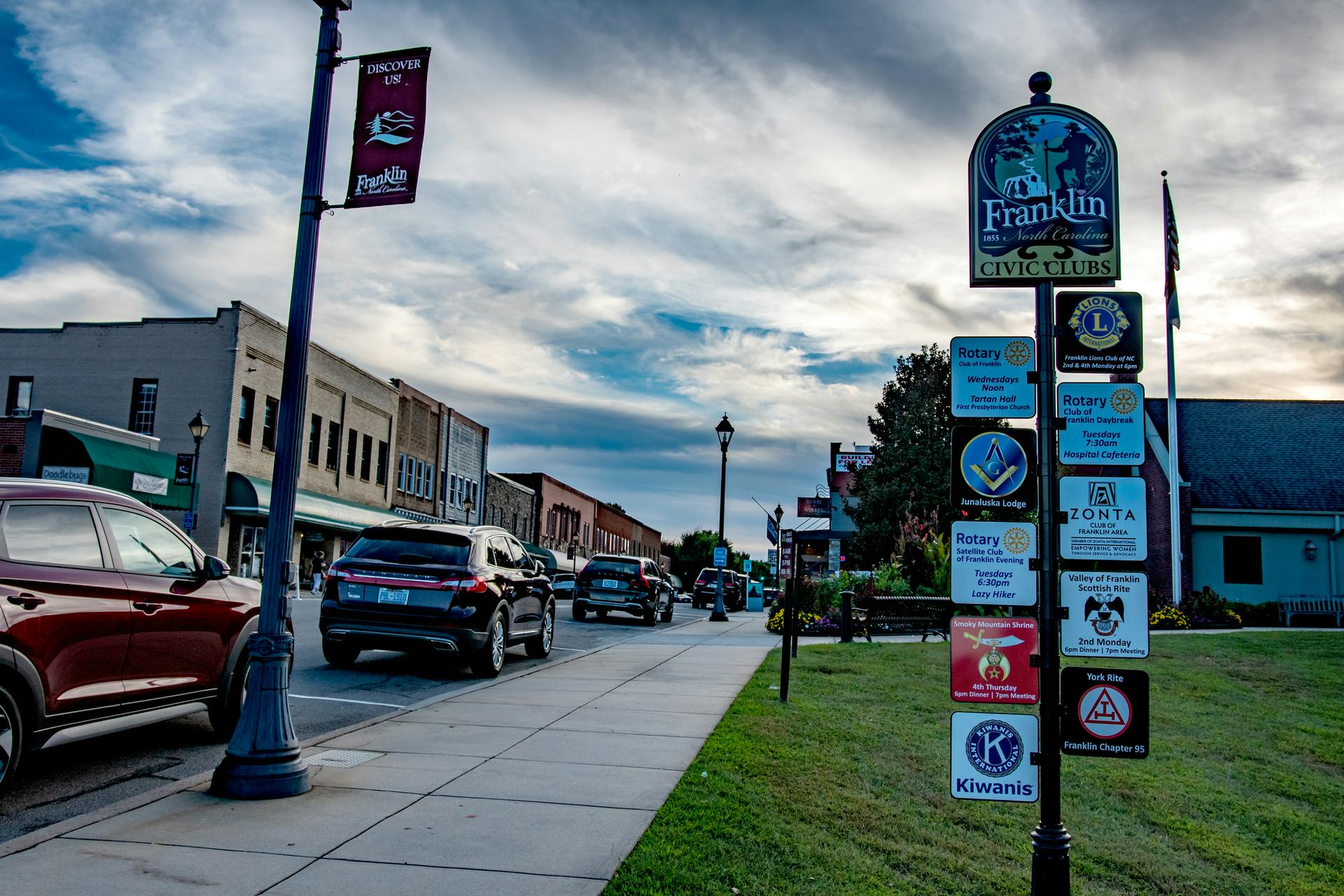 Franklin, N.C. downtown signs and banners