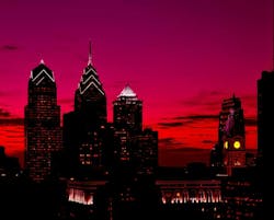 Philadelphia at night. Philadelphia at night.