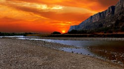 Sunset over the Rio Grande river in New Mexico. Sunset over the Rio Grande river in New Mexico.