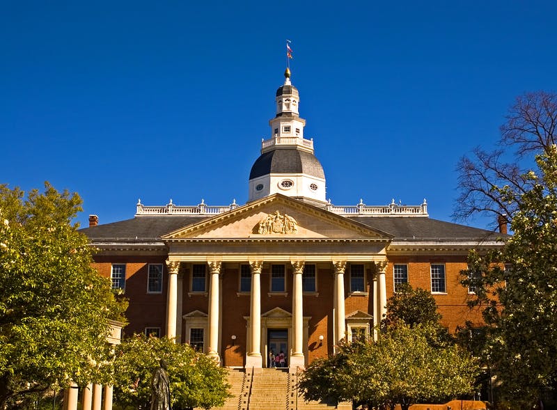 Maryland State Capitol Building in Annapolis, MD.