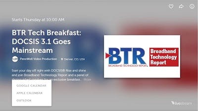 Live Stream our DOCSIS 3.1 Breakfast at Expo