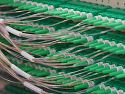 Fiber-optic connectors used in an FTTH broadband deployment. Fiber-optic connectors used in an FTTH broadband deployment.