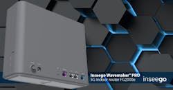 The Wavemaker PRO 5G indoor router FG2000e includes a 5 Gbps Ethernet port, additional LAN and WAN ports, a TS9 port for external antenna, and an RJ-11 port for optional Voice over LTE (VoLTE). The Wavemaker PRO 5G indoor router FG2000e includes a 5 Gbps Ethernet port, additional LAN and WAN ports, a TS9 port for external antenna, and an RJ-11 port for optional Voice over LTE (VoLTE).