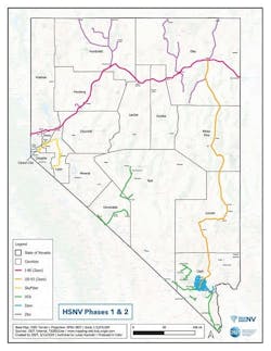 Nevada's proposed middle mile network. Nevada's proposed middle mile network.