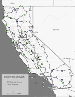 The State of California's proposed middle mile network. The State of California's proposed middle mile network.