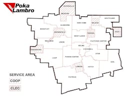 Poka Lambro's serving area in West Texas. Poka Lambro's serving area in West Texas.