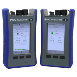AFL's new FlowScout® MPO OLTS, a 16-fiber MPO Tier I Certifier for data center operators. AFL's new FlowScout® MPO OLTS, a 16-fiber MPO Tier I Certifier for data center operators.